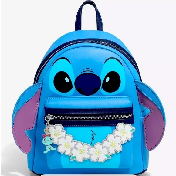 Loungefly Disney Lilo & Stitch Figural Stitch w Lei Mini Backpack